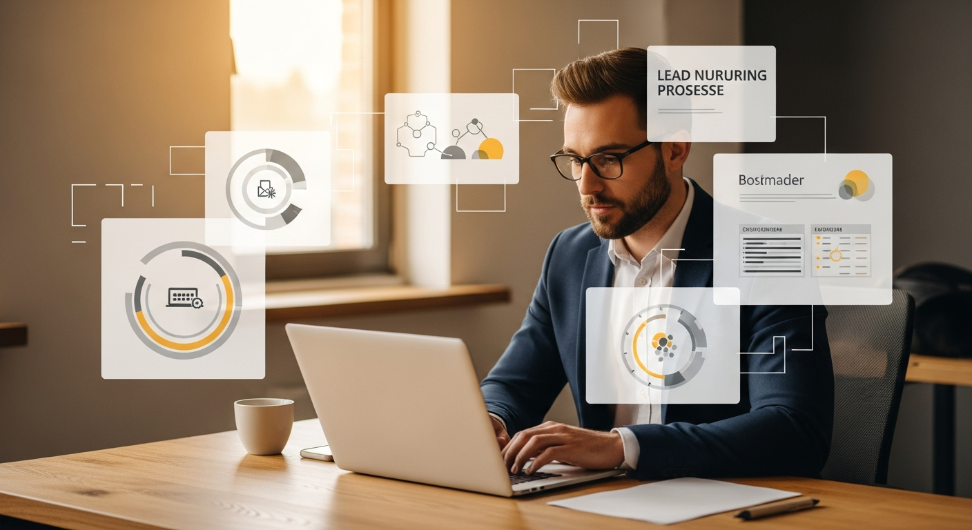 B2B-Dienstleister arbeitet an Lead-Nurturing-Kampagne