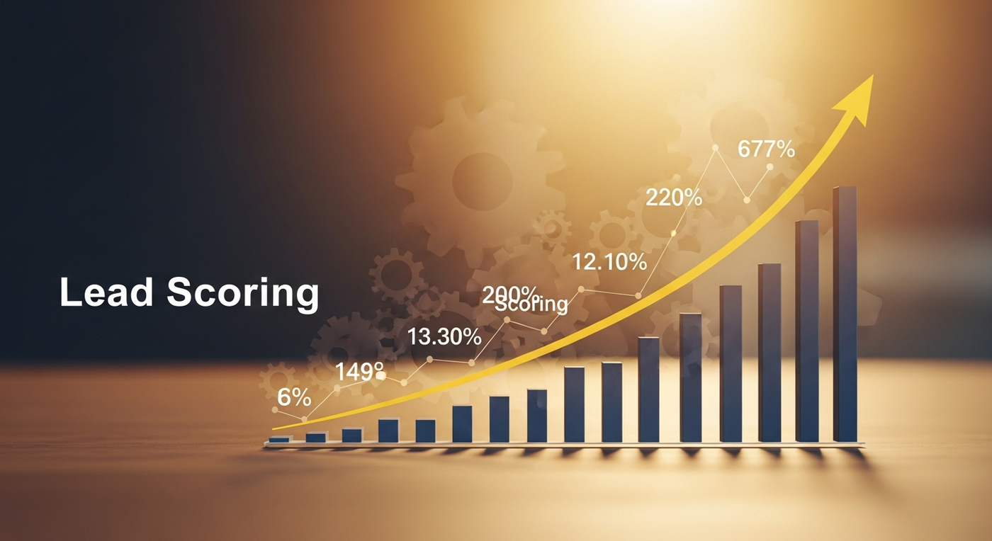 Abstraktes Bild von Lead-Scoring Erfolg