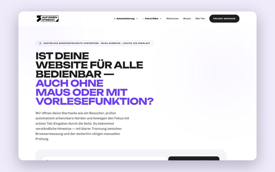Website-Checker für DSGVO und Barrierefreiheit – Projektübersicht