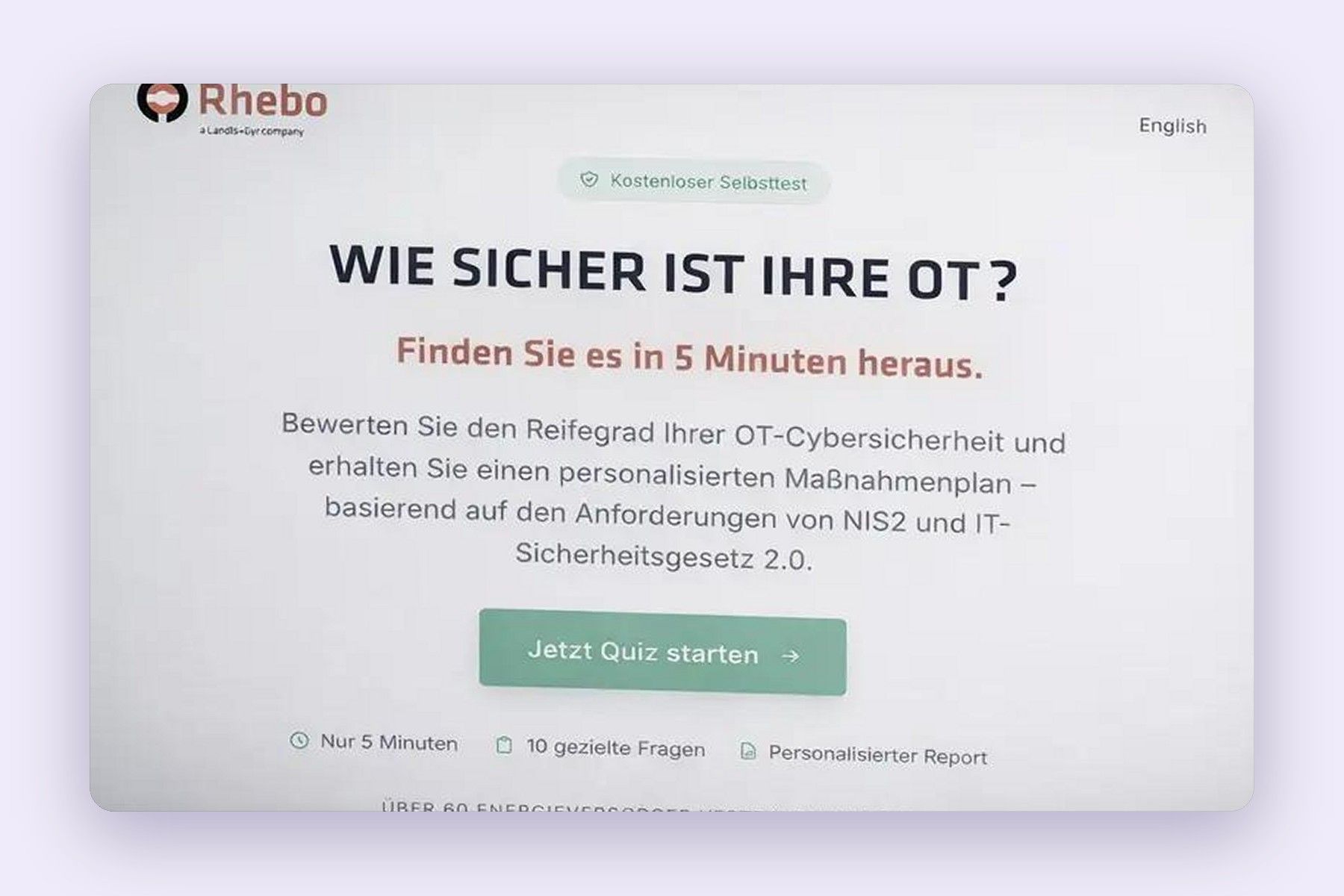 Rhebo Quiz – OT-Security verständlich einordnen