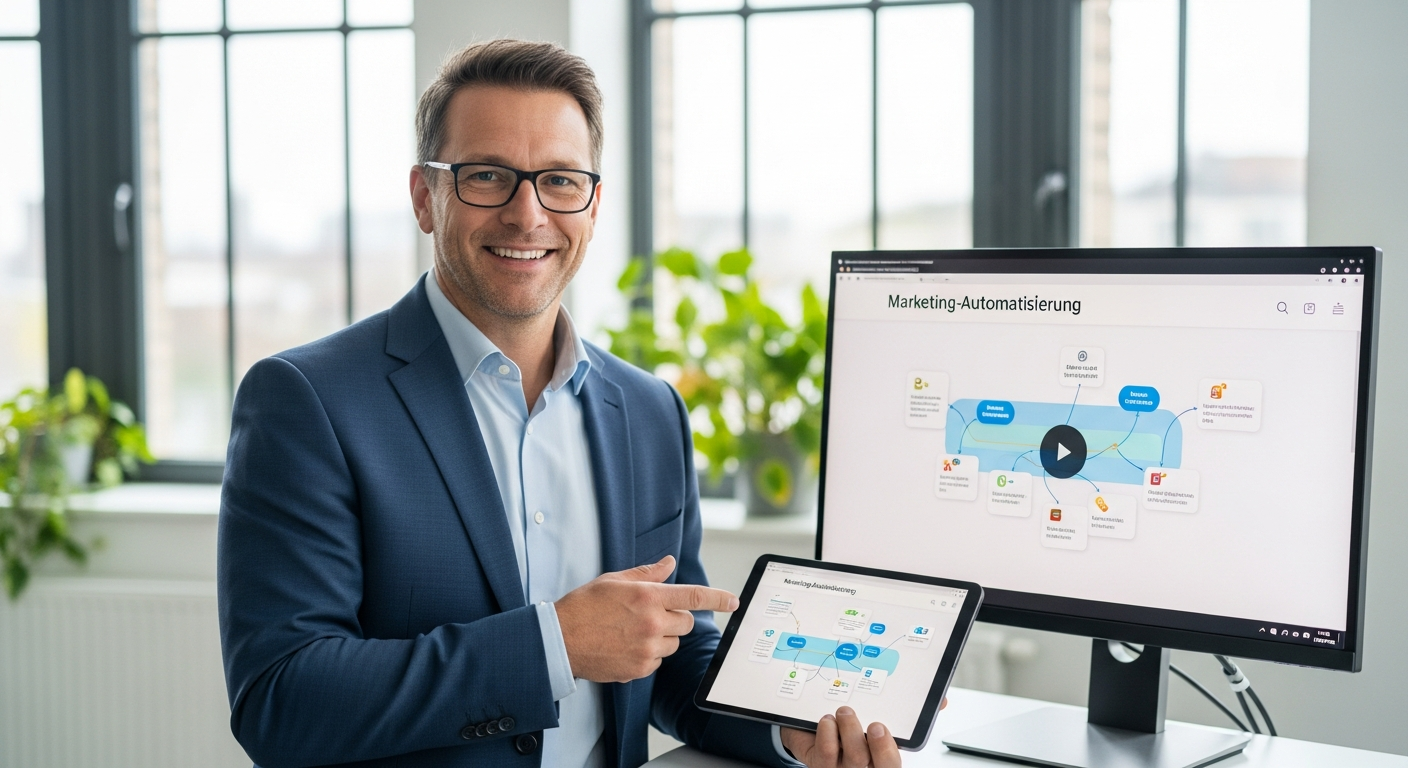 B2B-Dienstleister erklärt Marketing-Automatisierung mit Foto & Video