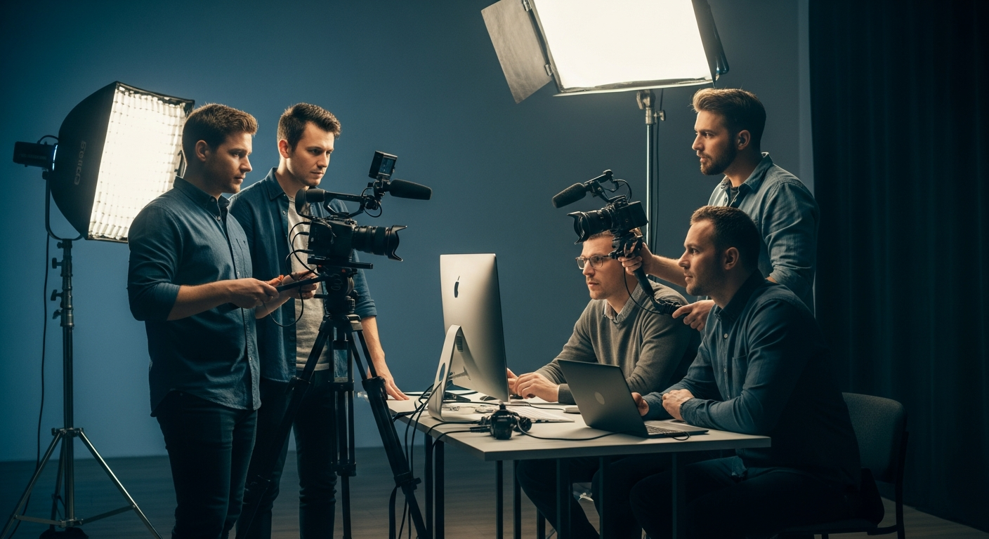 B2B-Marketing-Team produziert Video