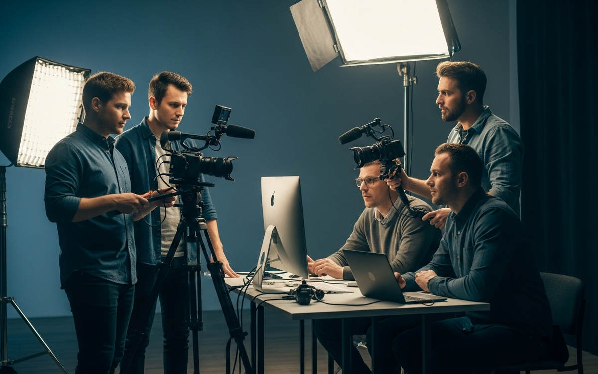 B2B-Marketing-Team produziert Video