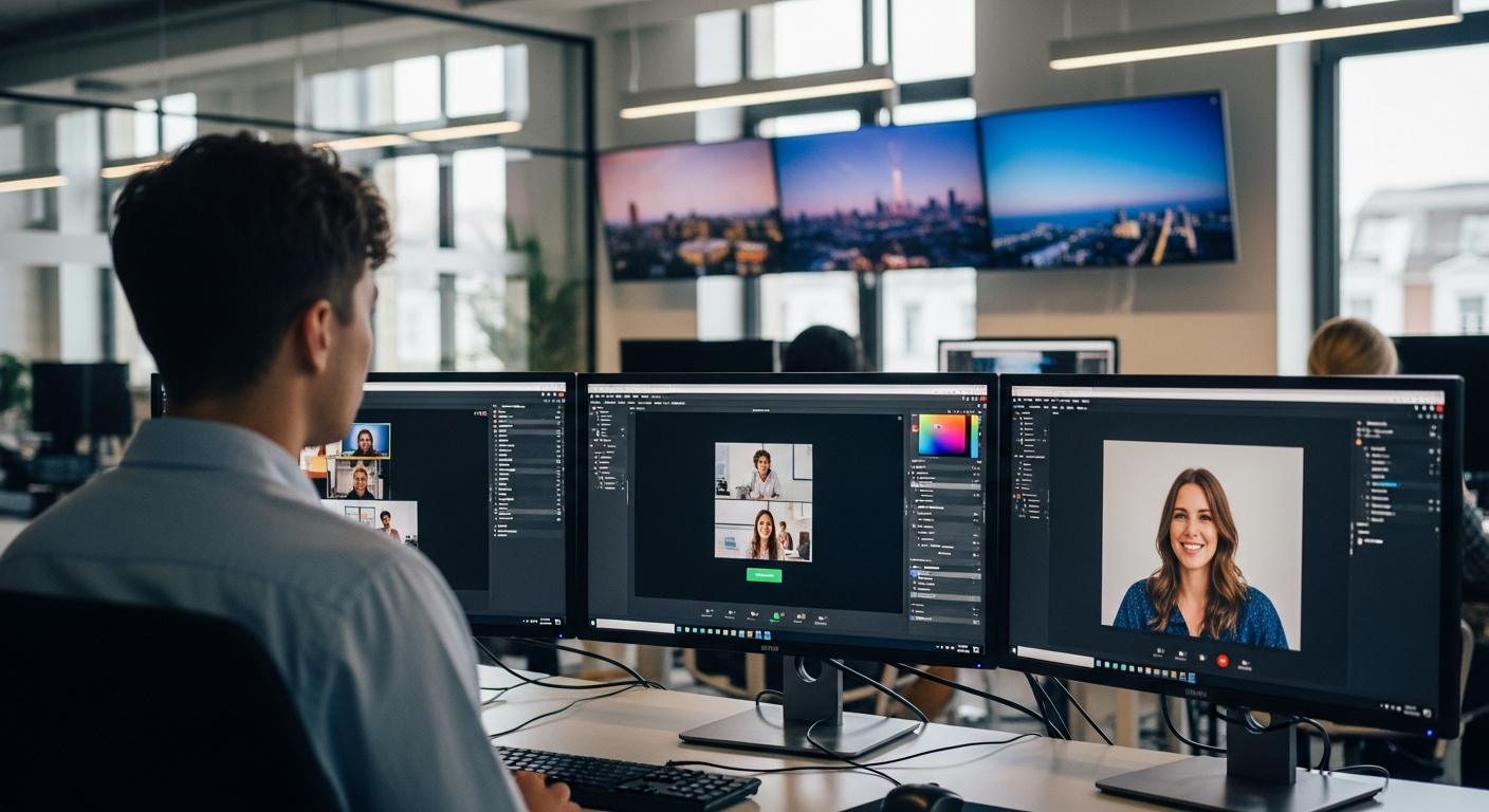 Modernes Büro mit Fokus auf visuelle Kommunikation