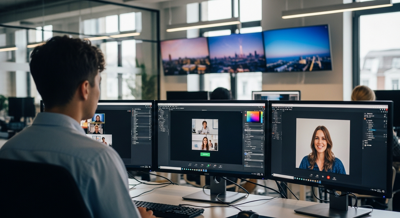 Modernes Büro mit Fokus auf visuelle Kommunikation