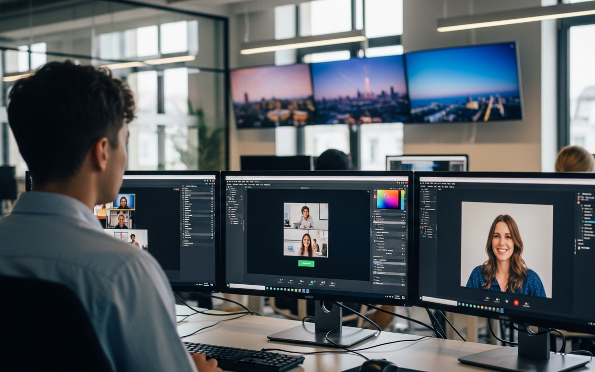 Modernes Büro mit Fokus auf visuelle Kommunikation