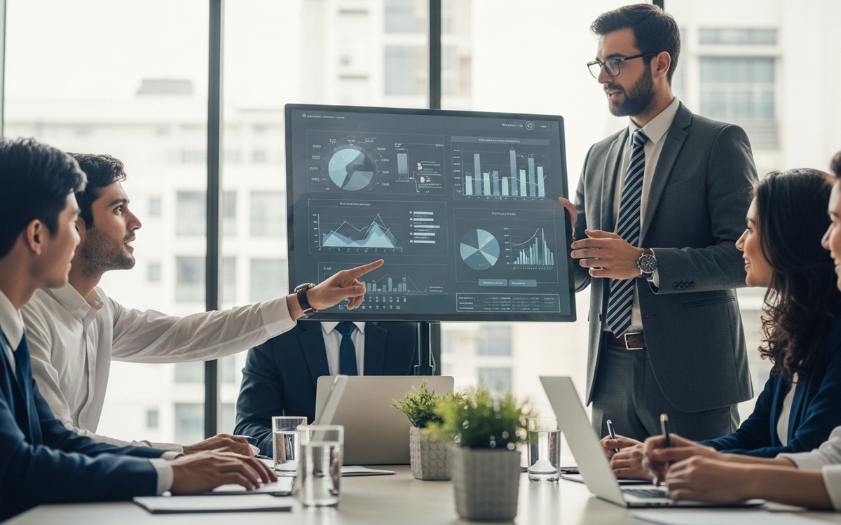 B2B-Meeting mit Fokus auf visuelle Daten