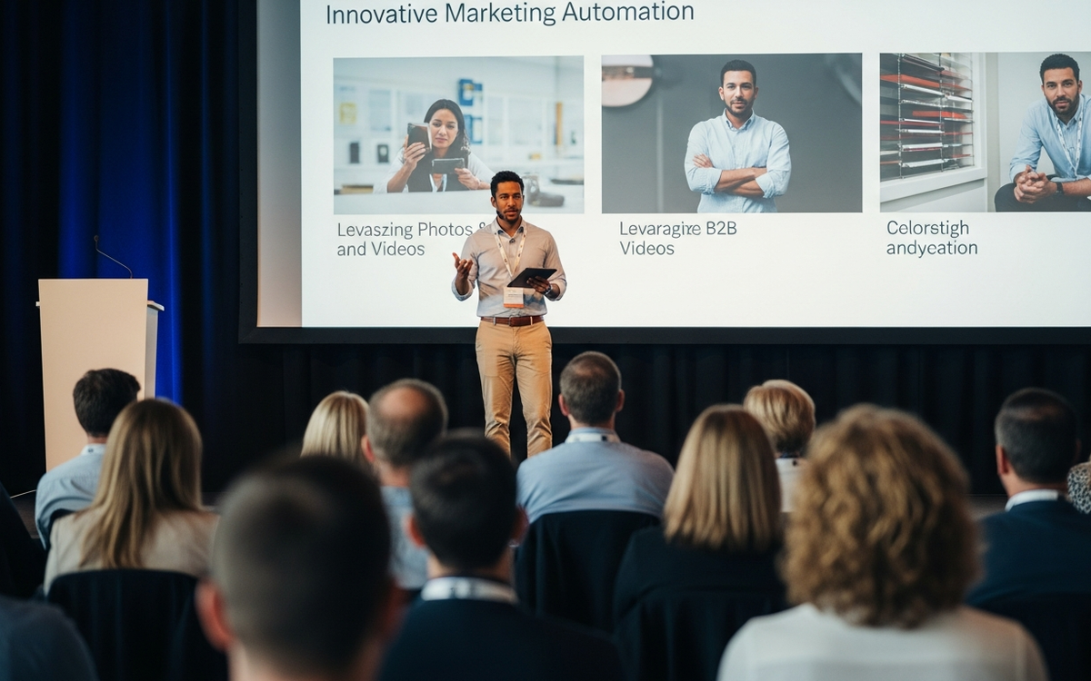 B2B Dienstleister präsentiert Marketing-Automatisierung mit Foto & Video