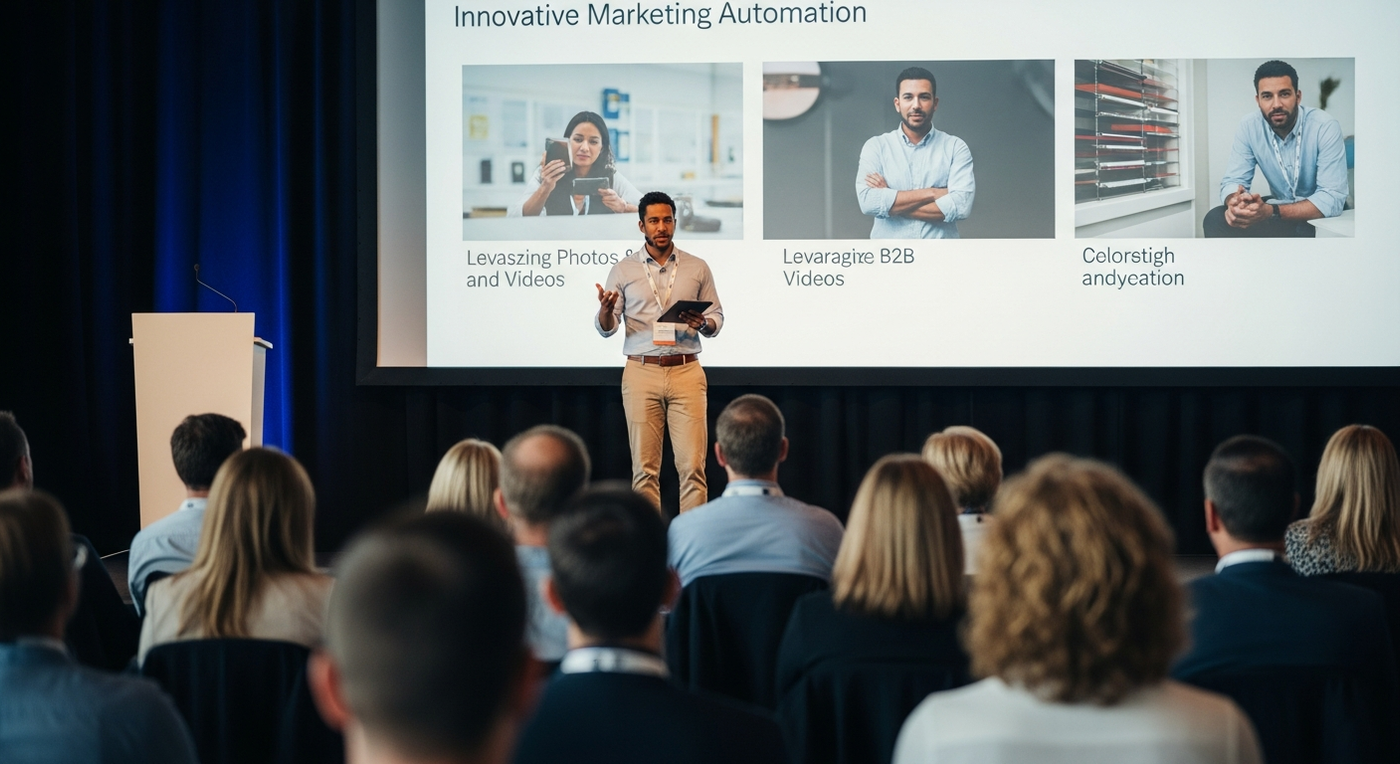 B2B Dienstleister präsentiert Marketing-Automatisierung mit Foto & Video