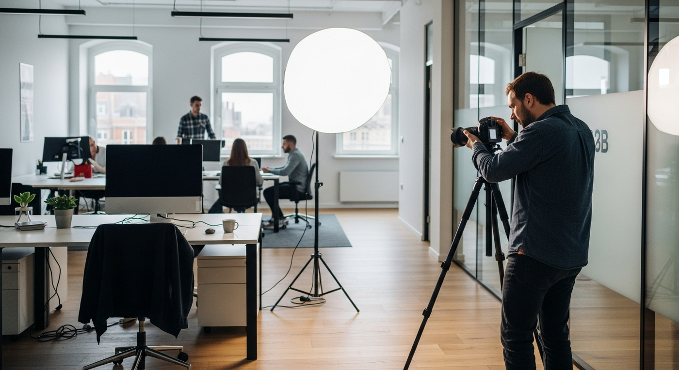 Fotoshooting für B2B-Unternehmen im Büro