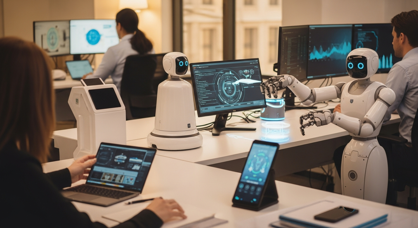 Büro mit Automatisierungstechnologie