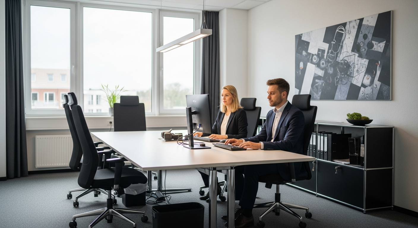 Professionelles Business-Fotoshooting in modernem Büro