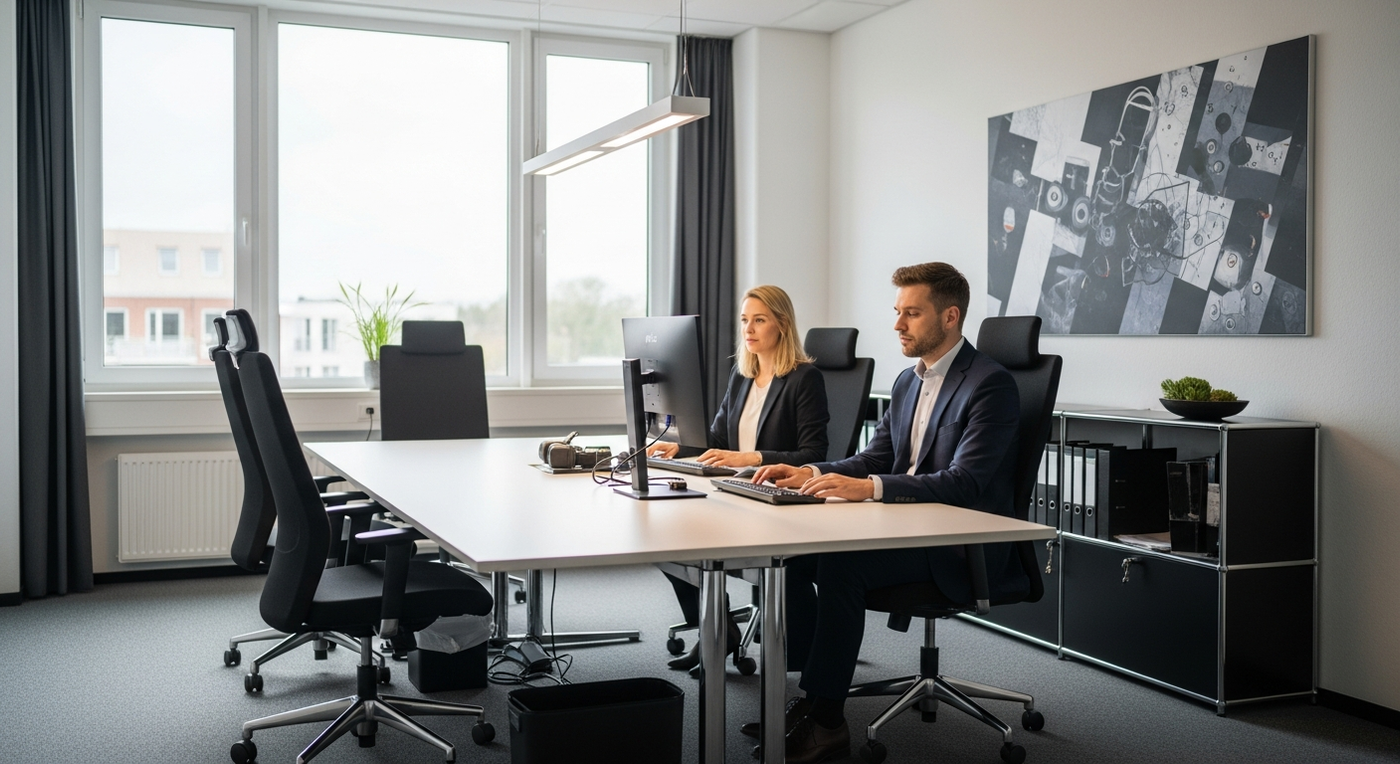 Professionelles Business-Fotoshooting in modernem Büro