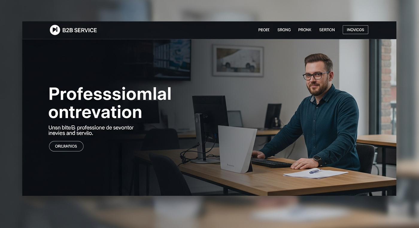 B2B-Dienstleister präsentiert Dienstleistungen mit Fotos und Videos