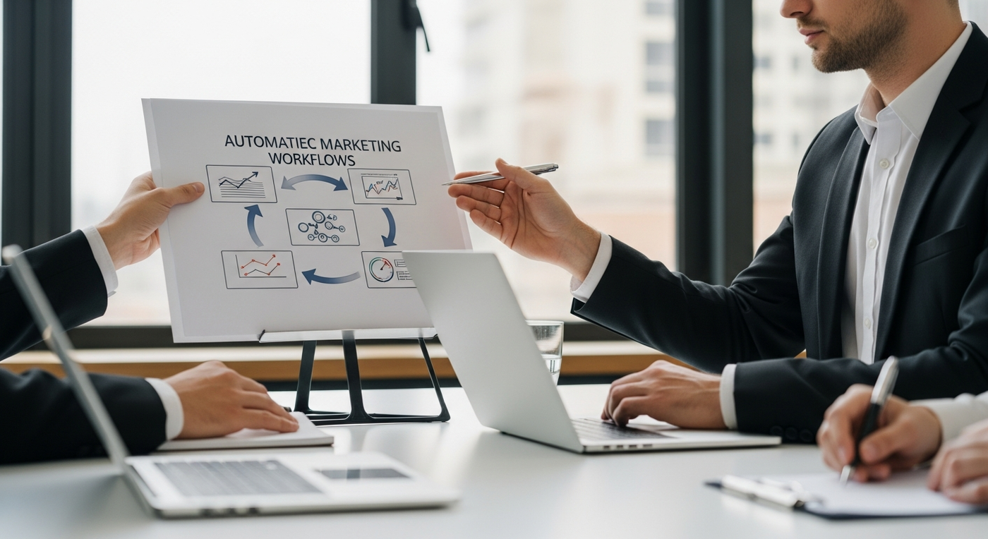 Business-Meeting zur Marketing-Automatisierung