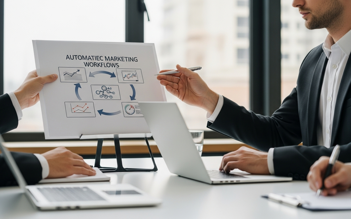 Business-Meeting zur Marketing-Automatisierung