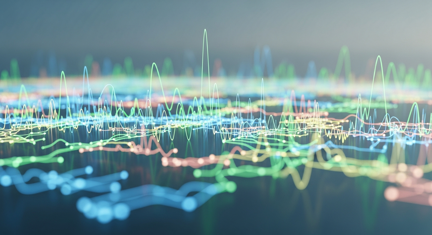 Abstraktes Netzwerk symbolisiert Automatisierung im Frühling
