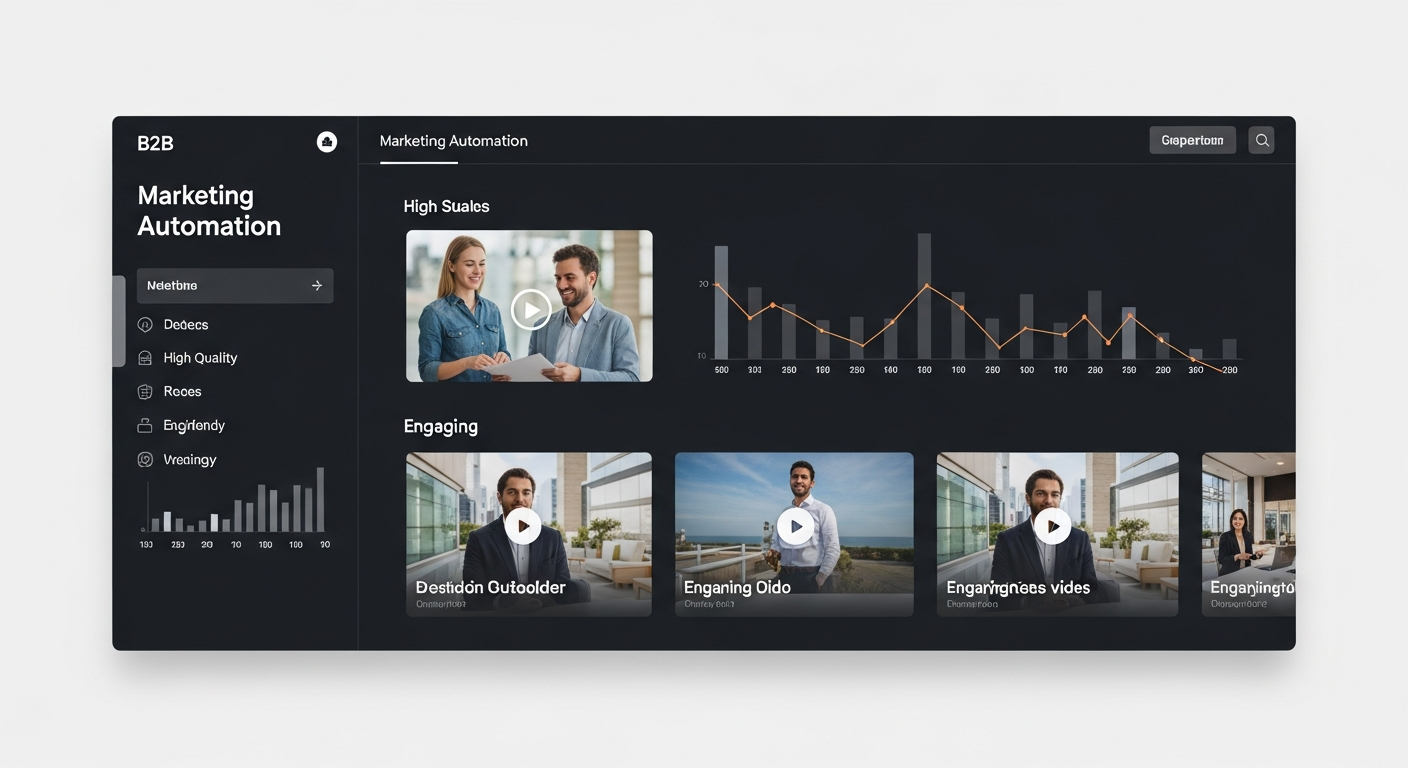 Dashboard für Marketing-Automatisierung mit Fotos und Videos