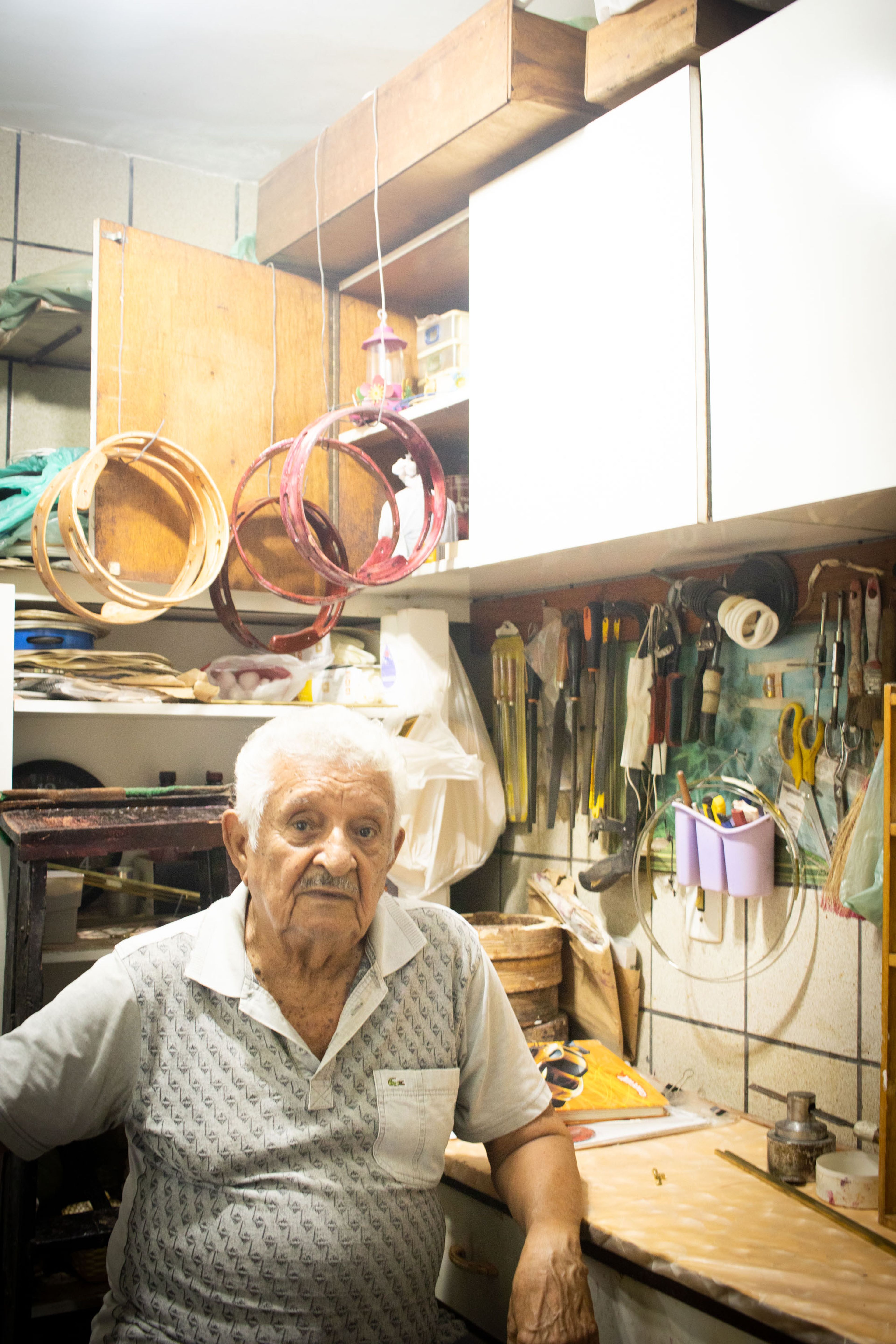 Chico Nunes em seu ateliê