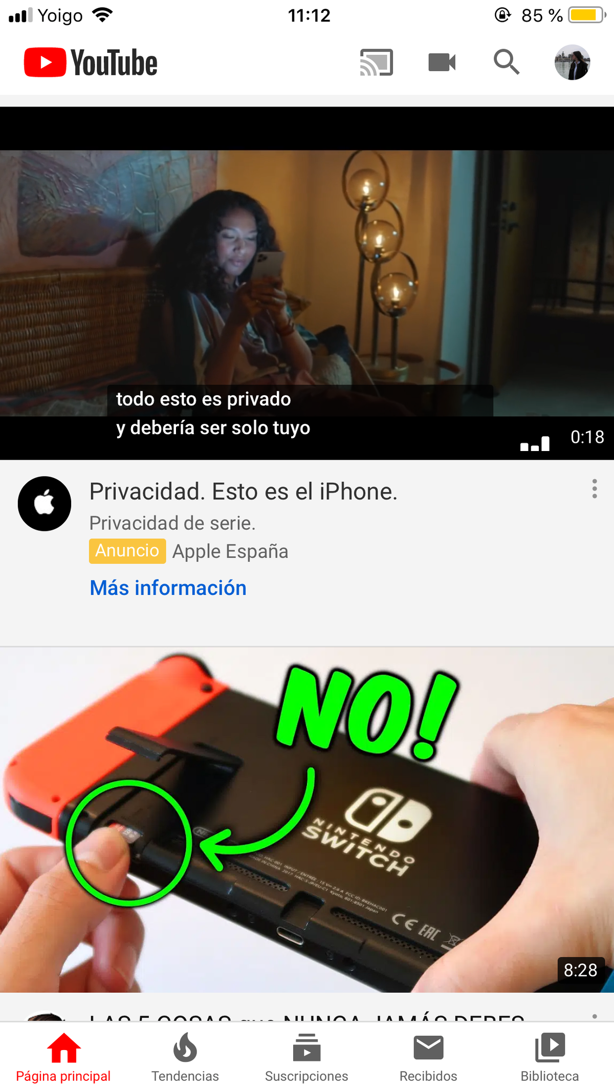 APP YOUTUBE