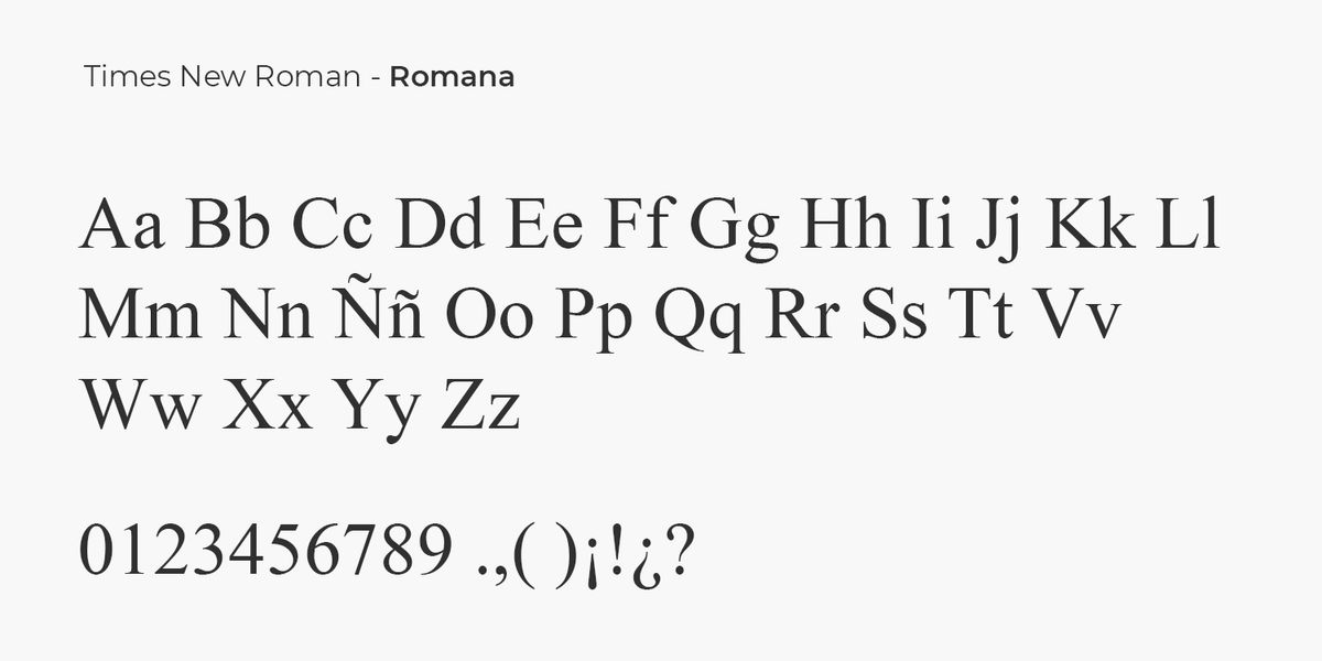 Times New Roman
