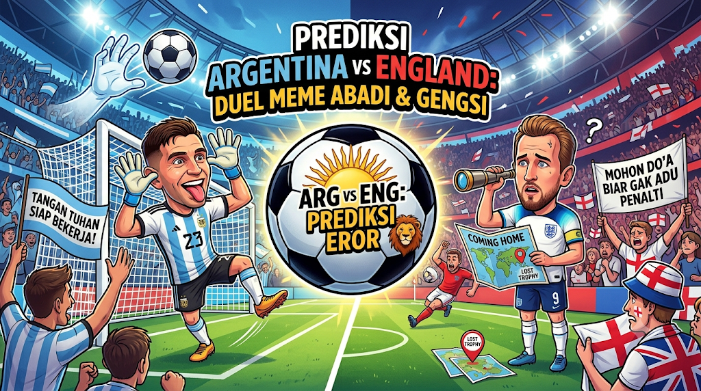 Prediksi Argentina vs Inggris: Duel Antara "Tangan Tuhan" Melawan "It's Coming Home" (Lagi)