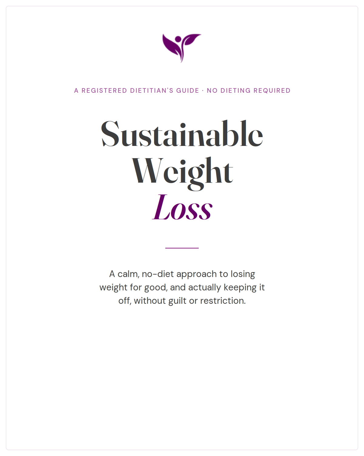Sustainable Weight Loss cover