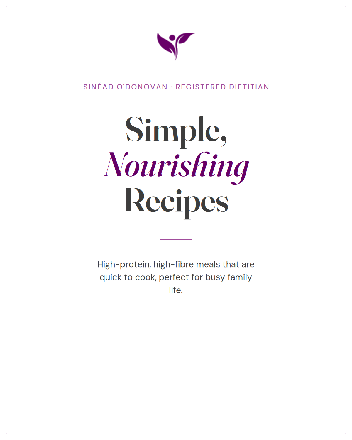 Simple, Nourishing Recipes cover