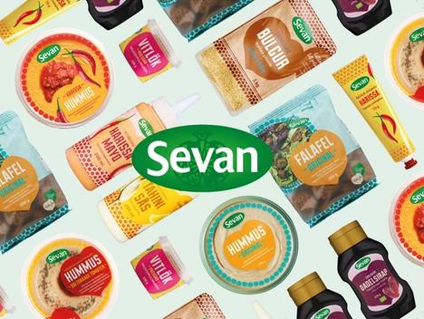 Bilde av flere hummusprodukter fra Sevan.