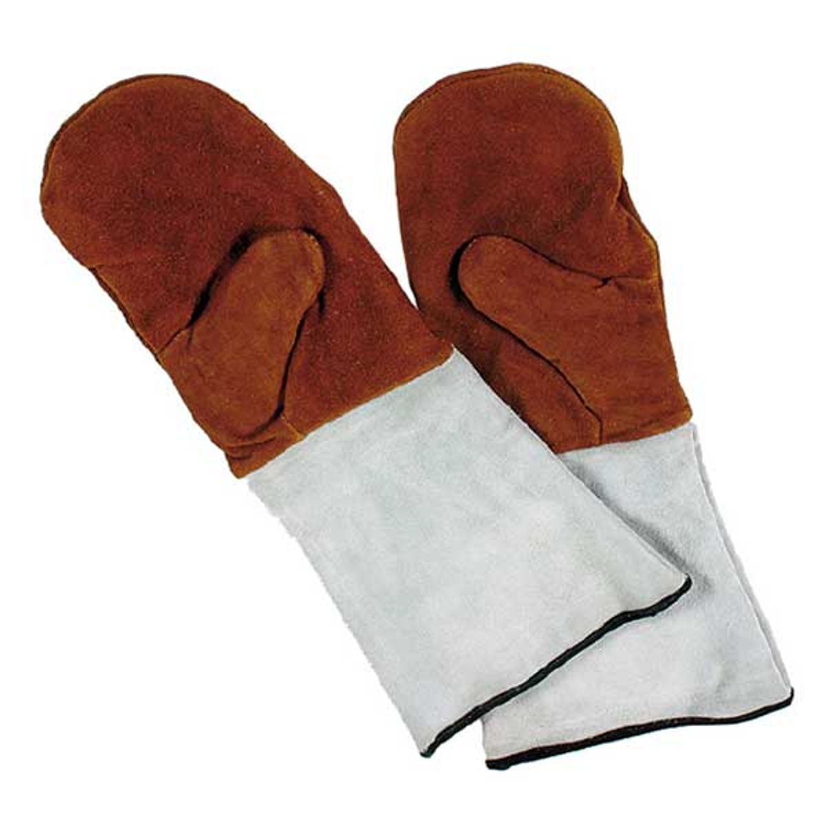 Brown leather gloves