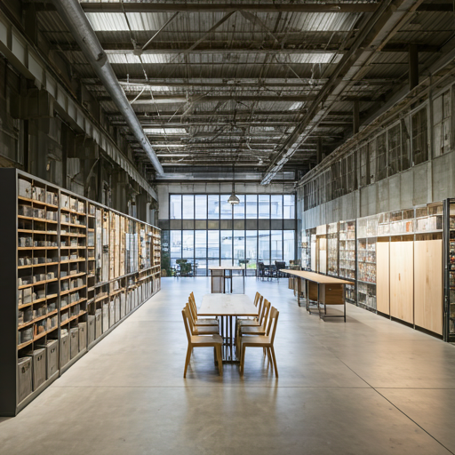 Industrial showroom interior
