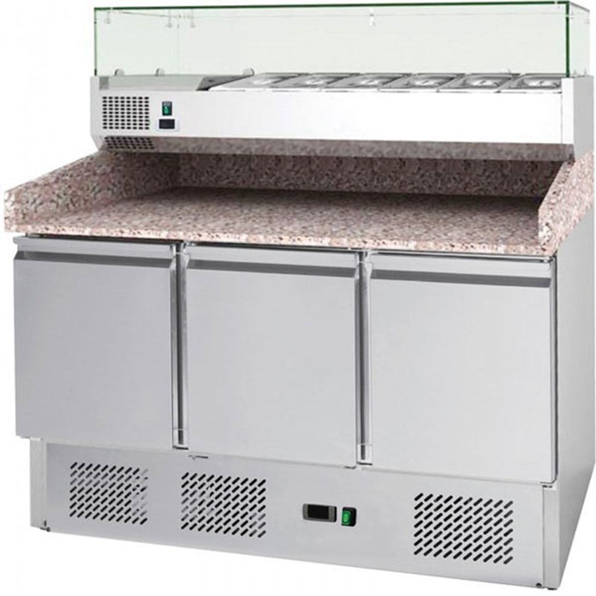Forcar refrigerated pizza prep table