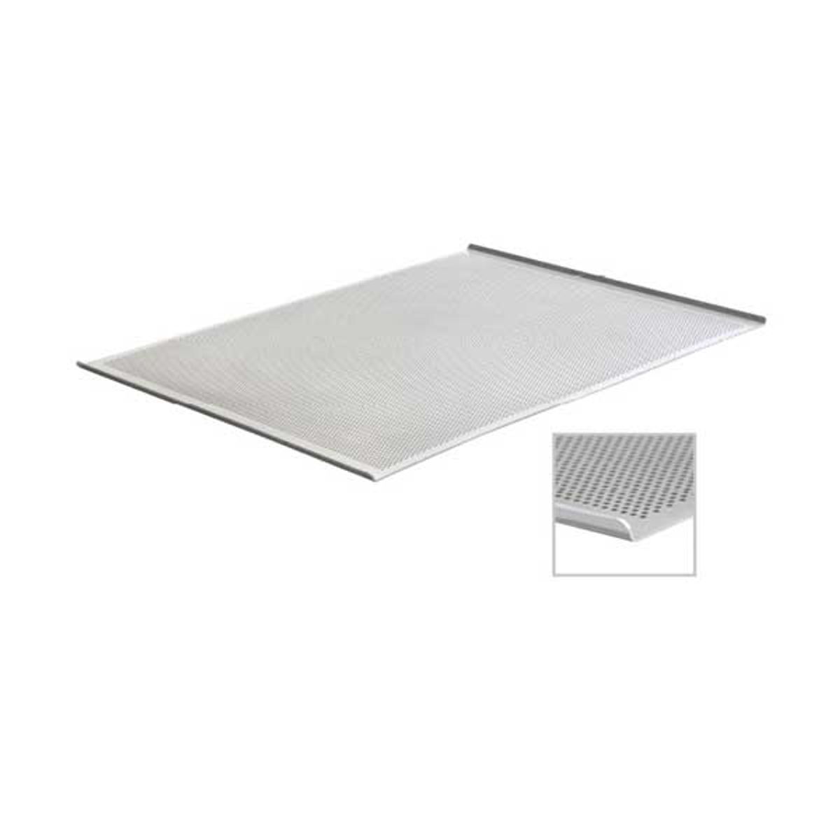 Aluminium baking tray with open long sides