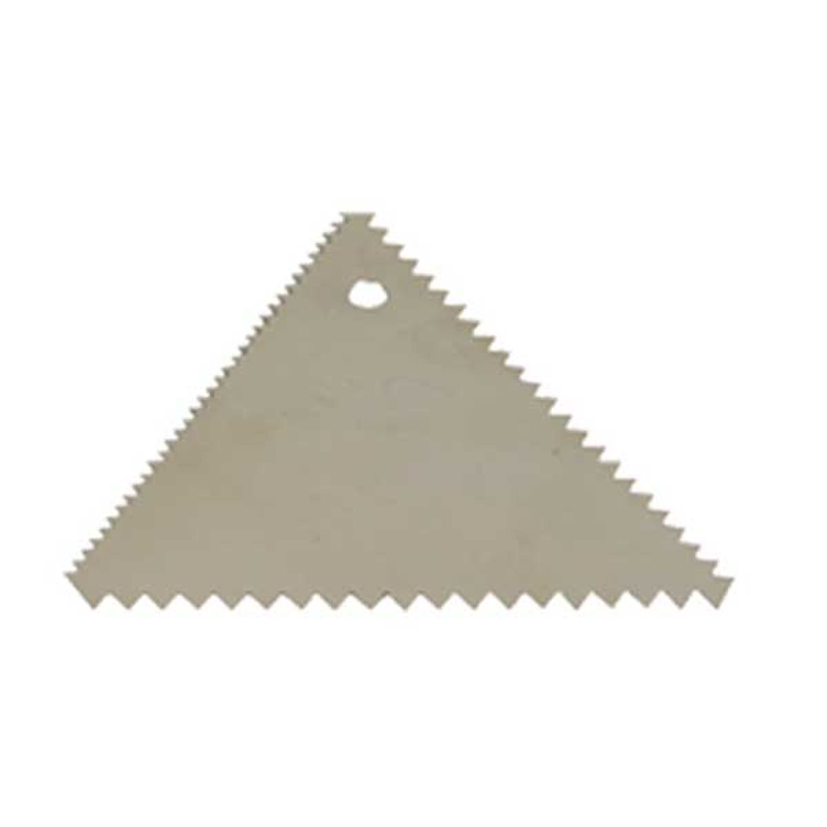 Decorative triangular metal spatula