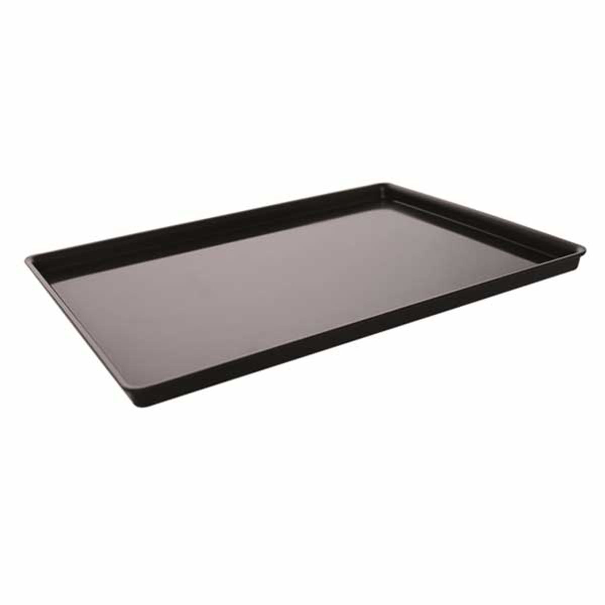 Black tray with folded sides 300×400×20 mm