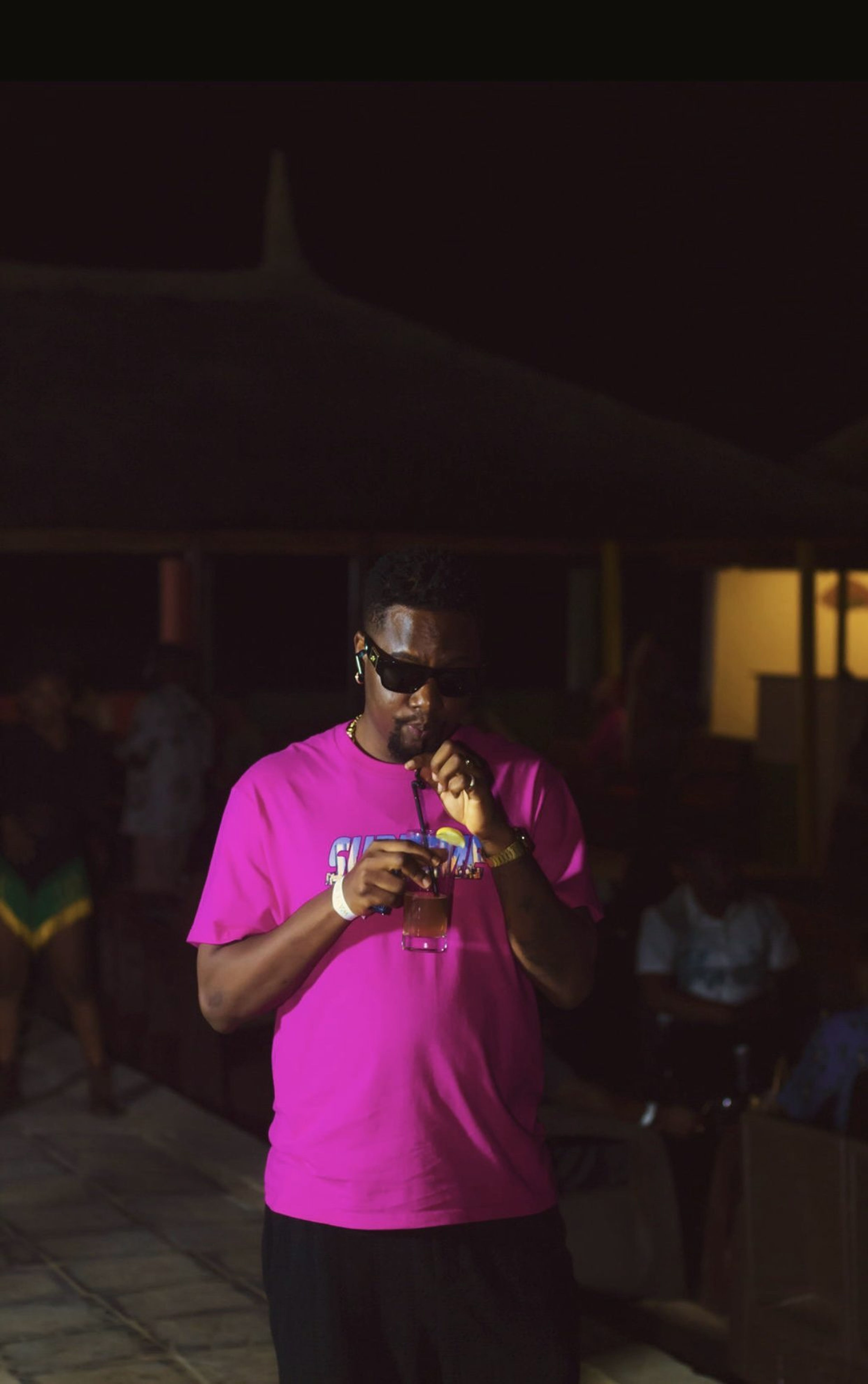 A guest at a night party