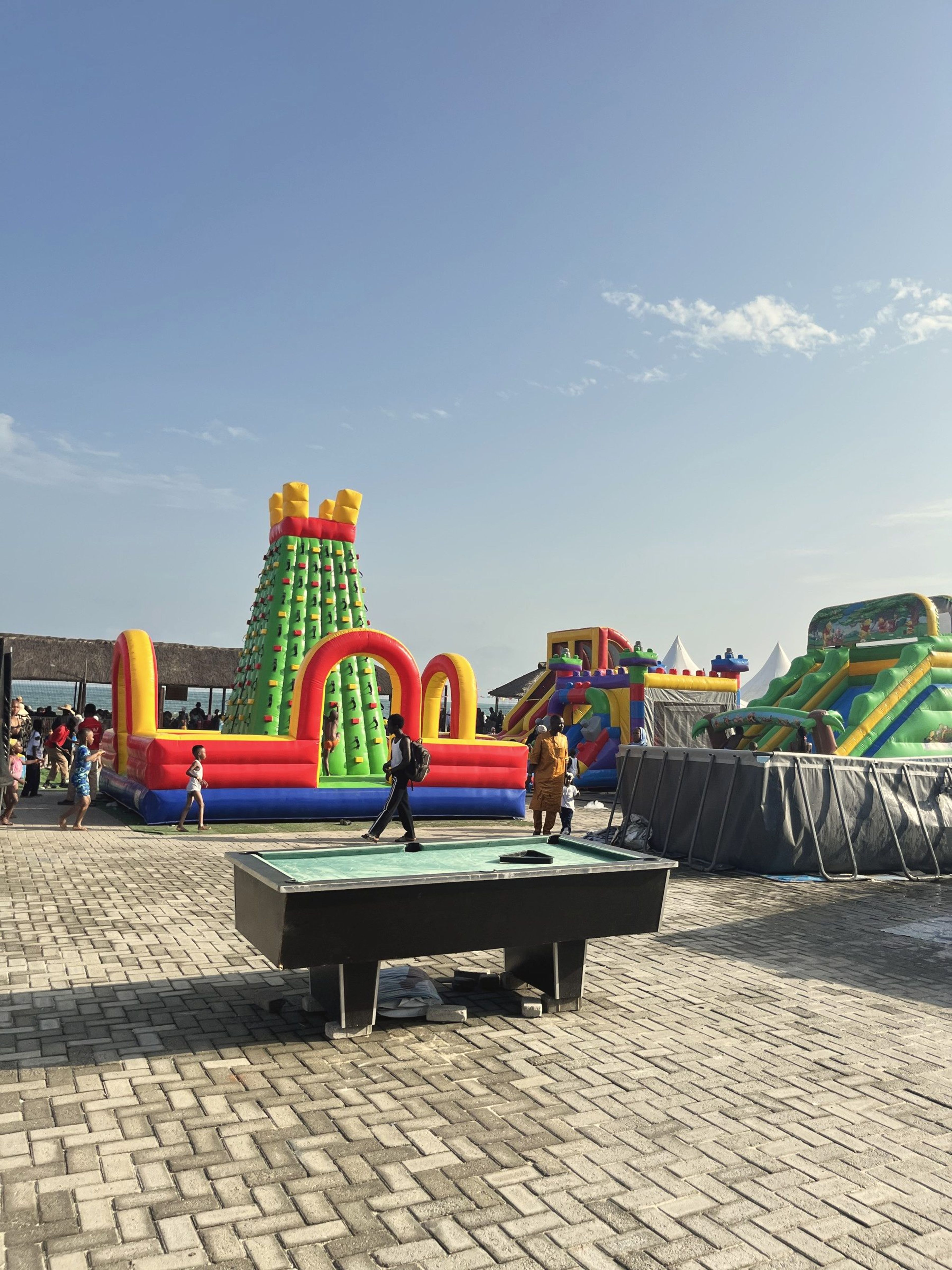Bouncing castles and games in the family park