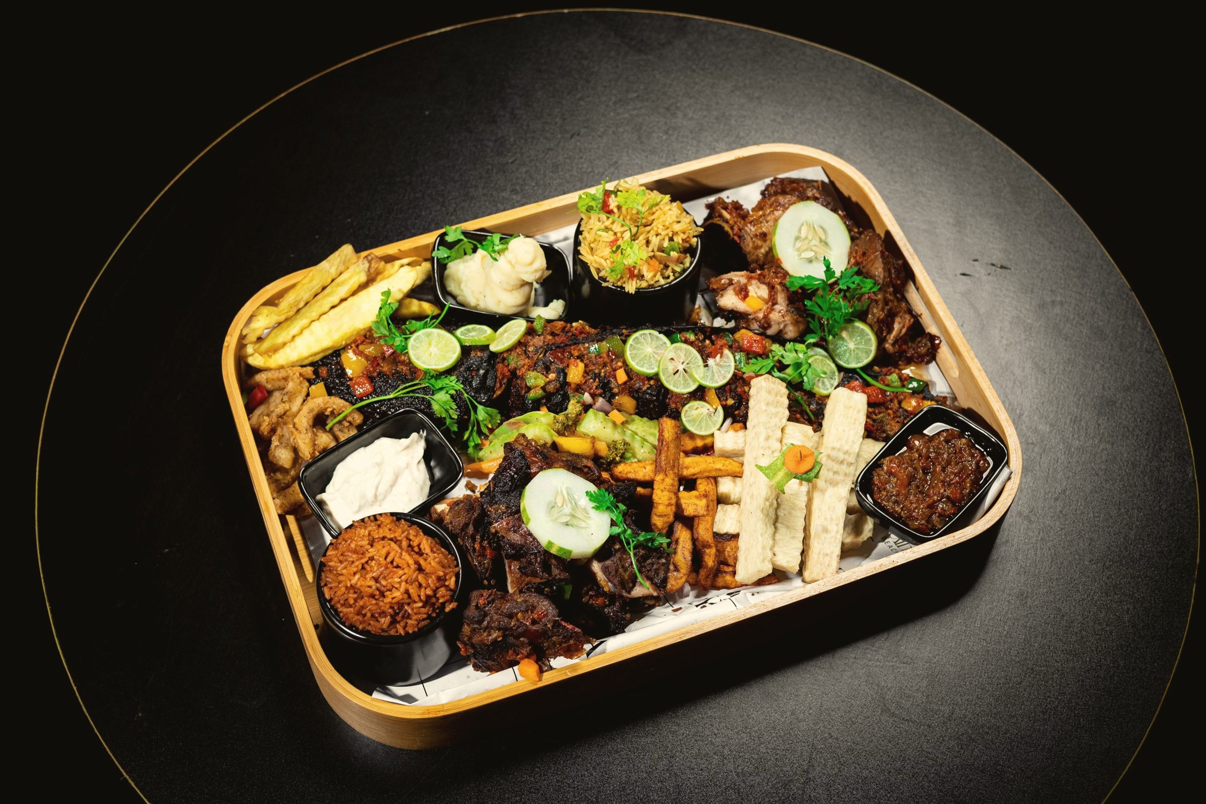 A sharing platter at Wave Beach