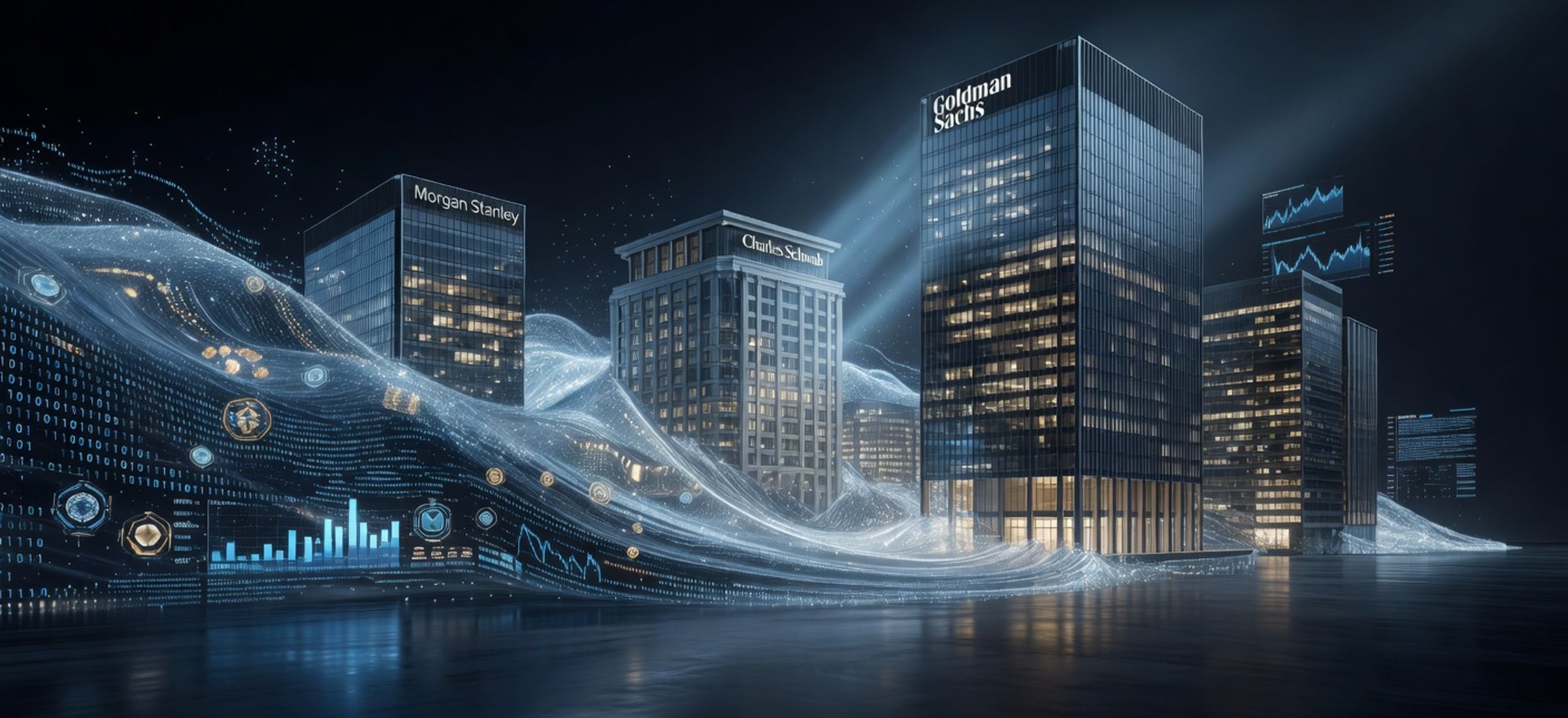 Editorial hero image for Wall Street Floods Into Crypto: Banks, ETFs, and the April 2026 Tipping Point