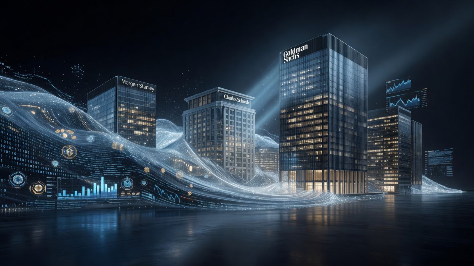 Editorial hero image for Wall Street Floods Into Crypto: Banks, ETFs, and the April 2026 Tipping Point