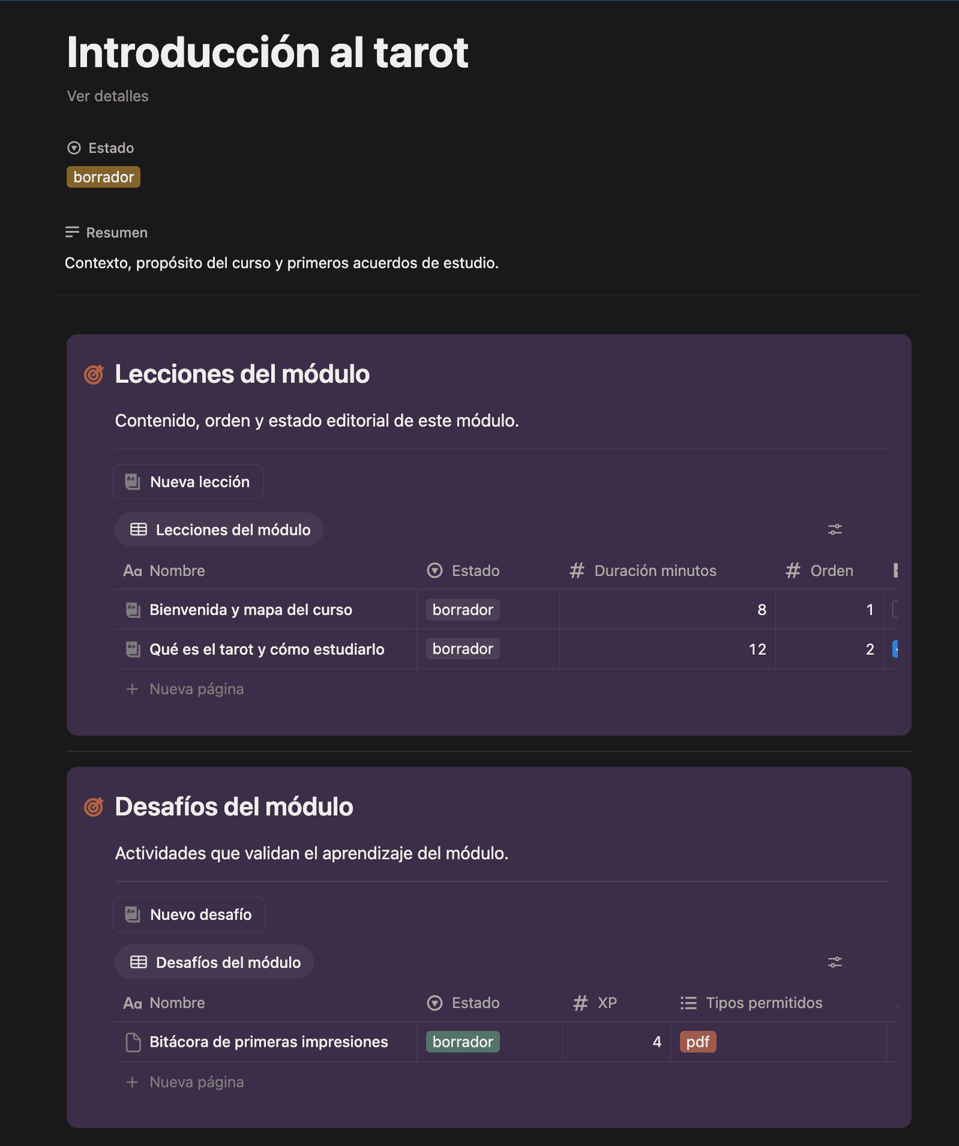 Desafíos en Módulos de Prosor