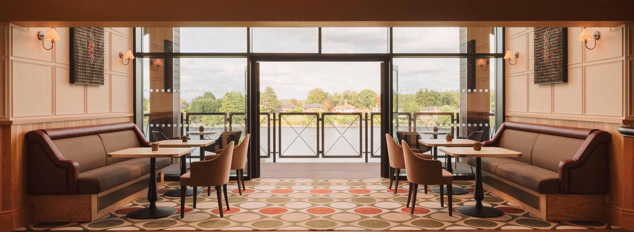 The Club Lounge — dining room with lake views
