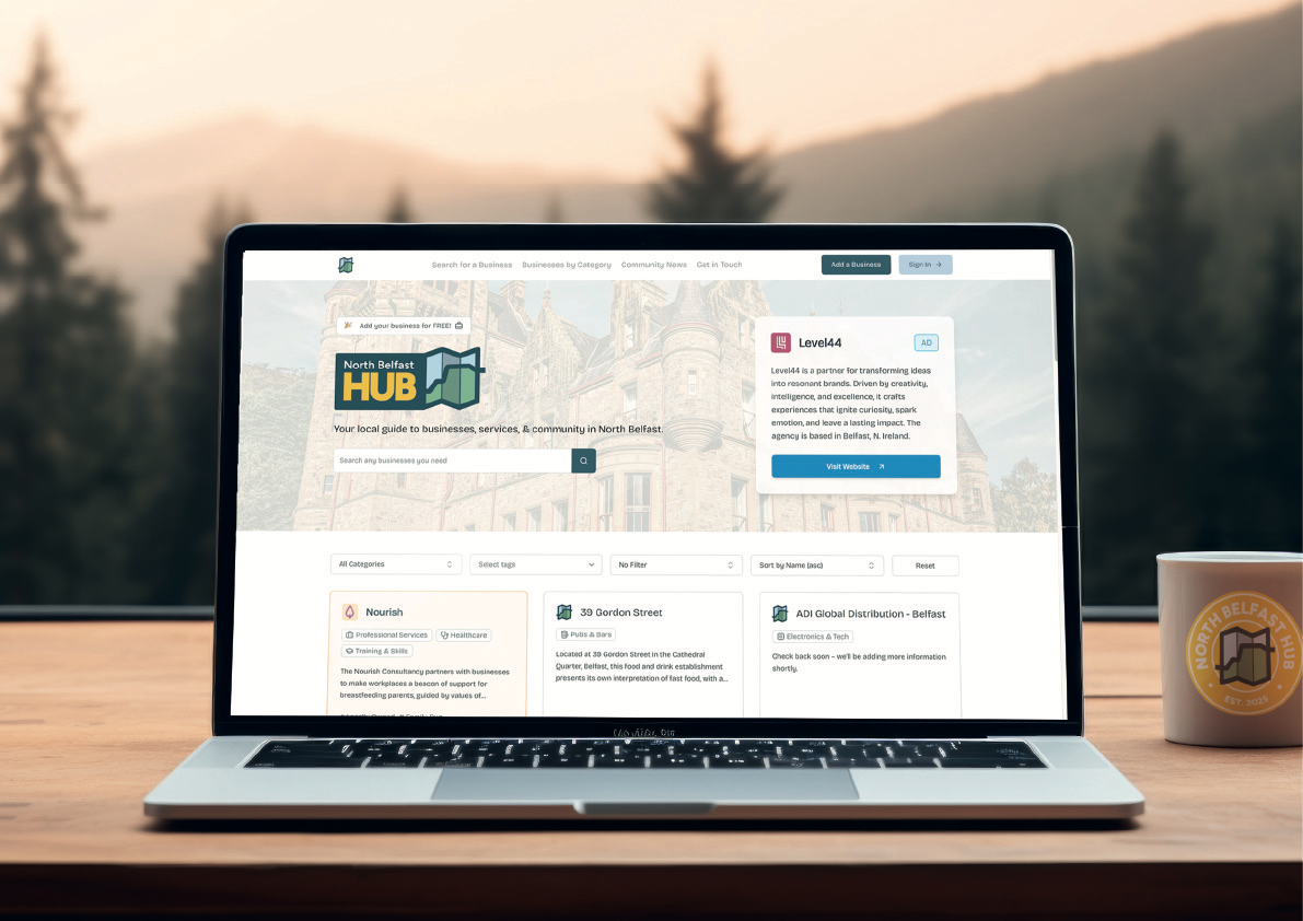 North Belfast Hub mockup 3