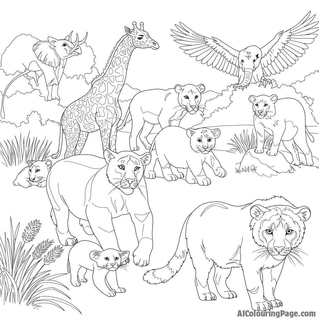 Endangered animals thriving in their natural habitat.