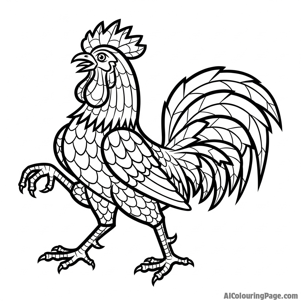 An ancient Roman mosaic depicting a fighting cock.