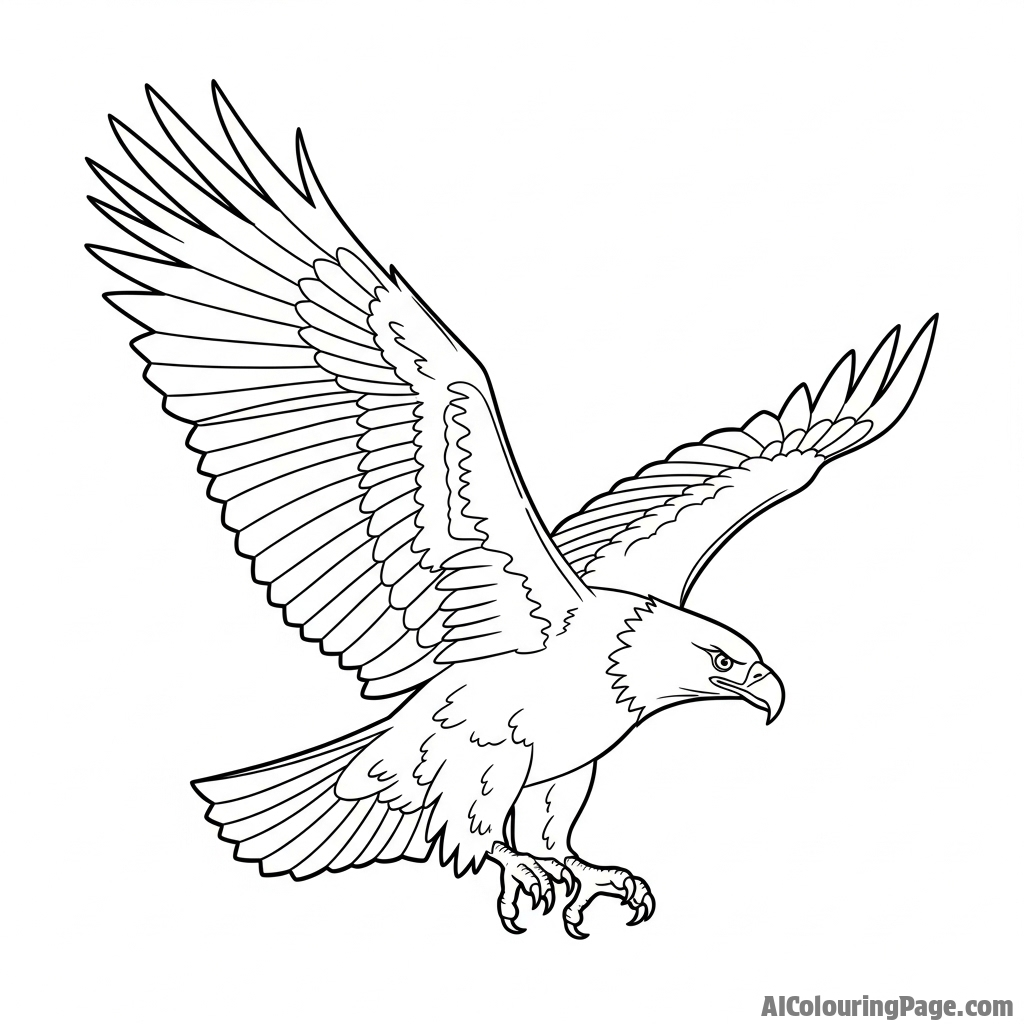 Eagle journey toward its home