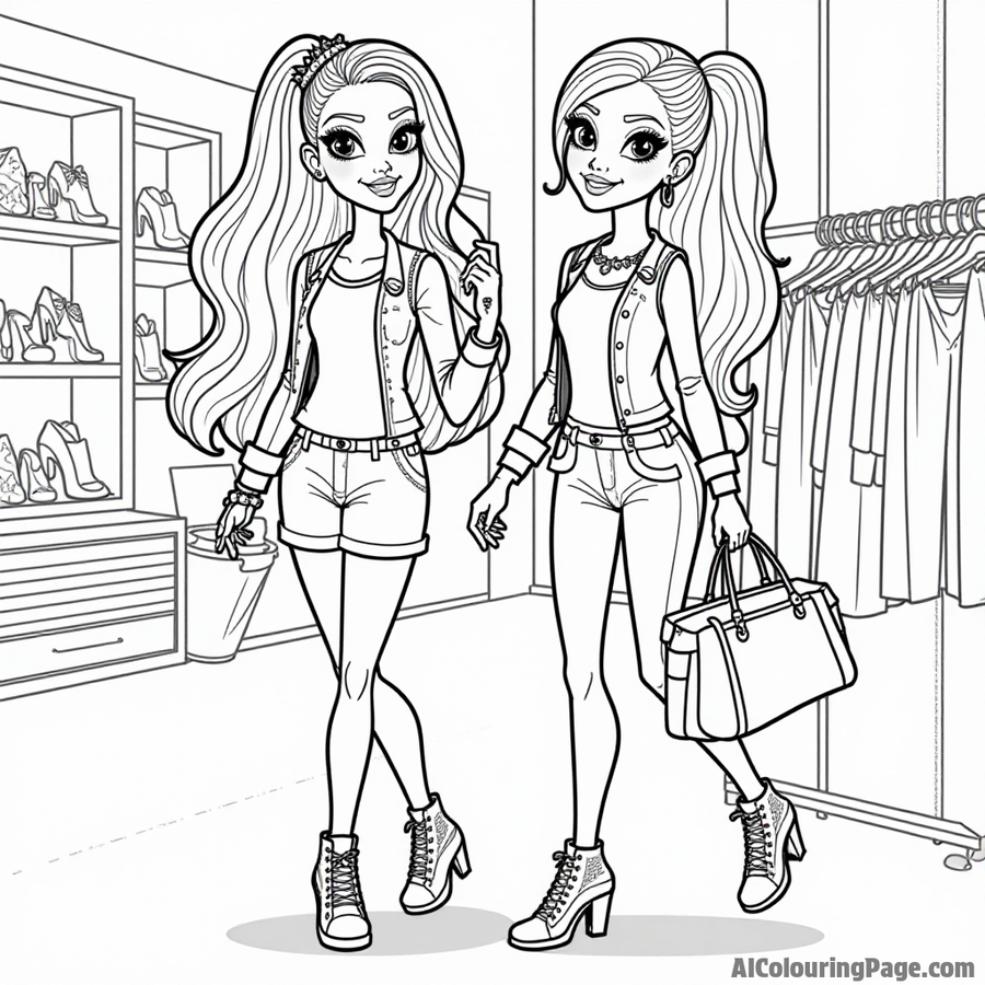 Bratz shopping at a trendy boutique