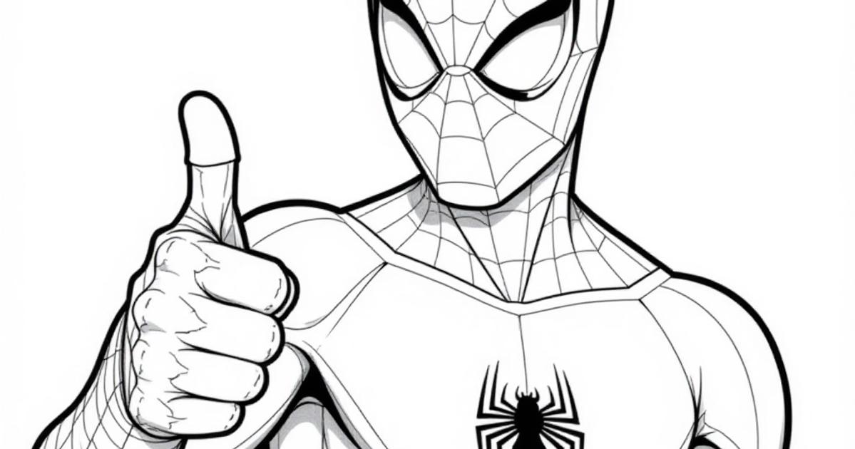 19 Prompts To Create The Best Spiderman Coloring Pages AI Colouring Page