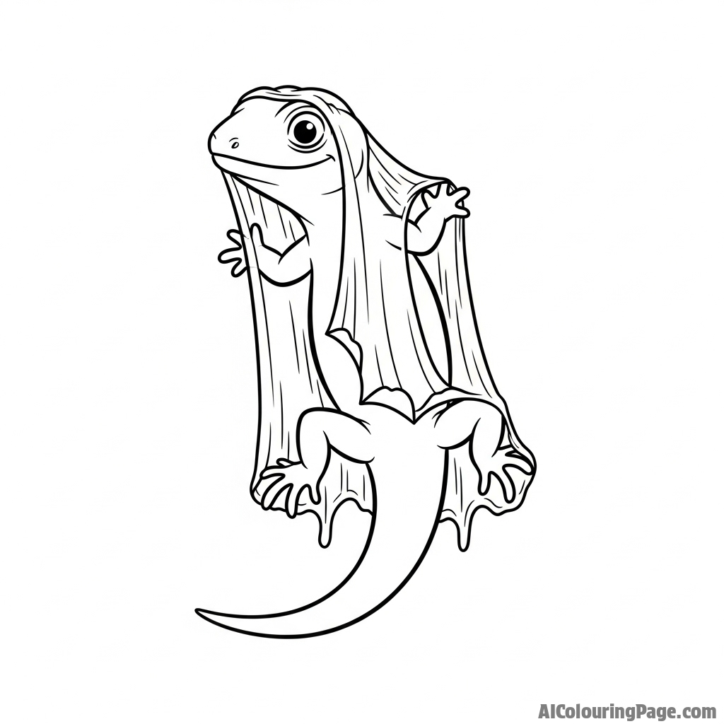 A lizard shedding its old skin, a translucent layer peeling away.