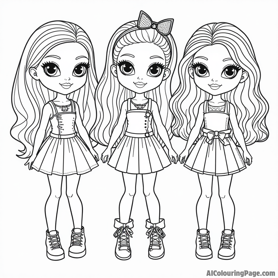 Bratz playing dress up in different costumes